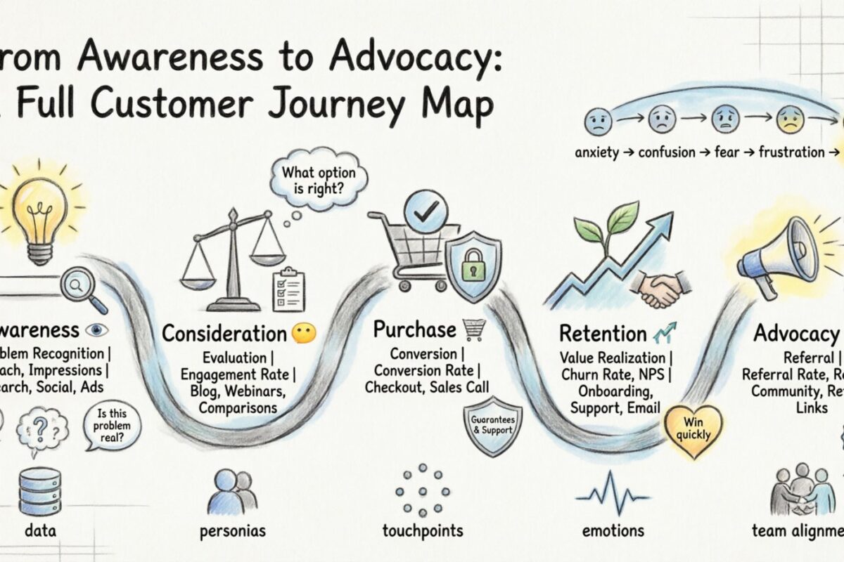 从认知到倡导：完整旅程地图