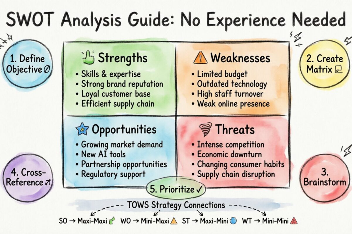 Wie man eine SWOT-Analyse ohne vorherige Berufserfahrung durchführt Wie man eine SWOT-Analyse ohne vorherige Berufserfahrung durchführt