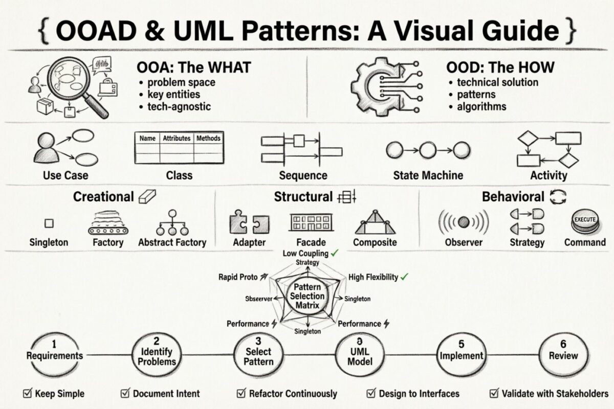 Vergleich der objektorientierten Analyse und Gestaltung: Bewertung von UML-Mustern für Ihren spezifischen Anwendungsfall