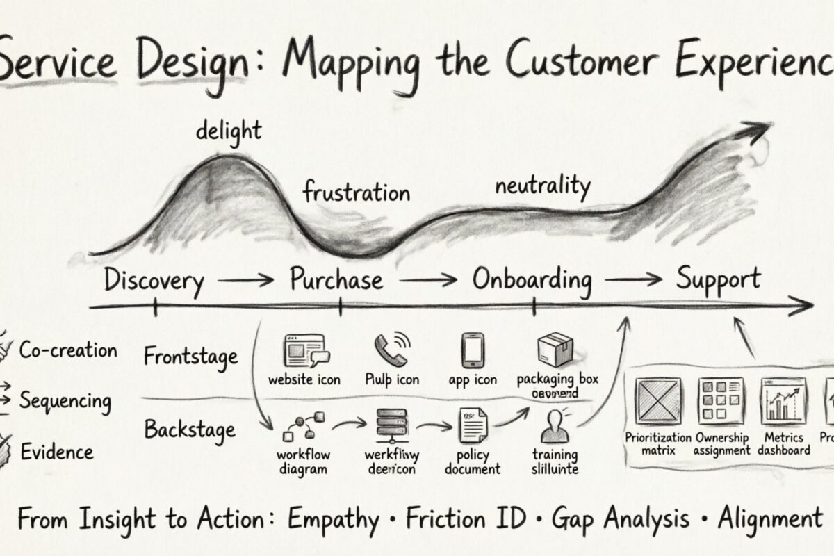 Grundlagen des Service Design: Das Erlebnis des Kunden abbilden