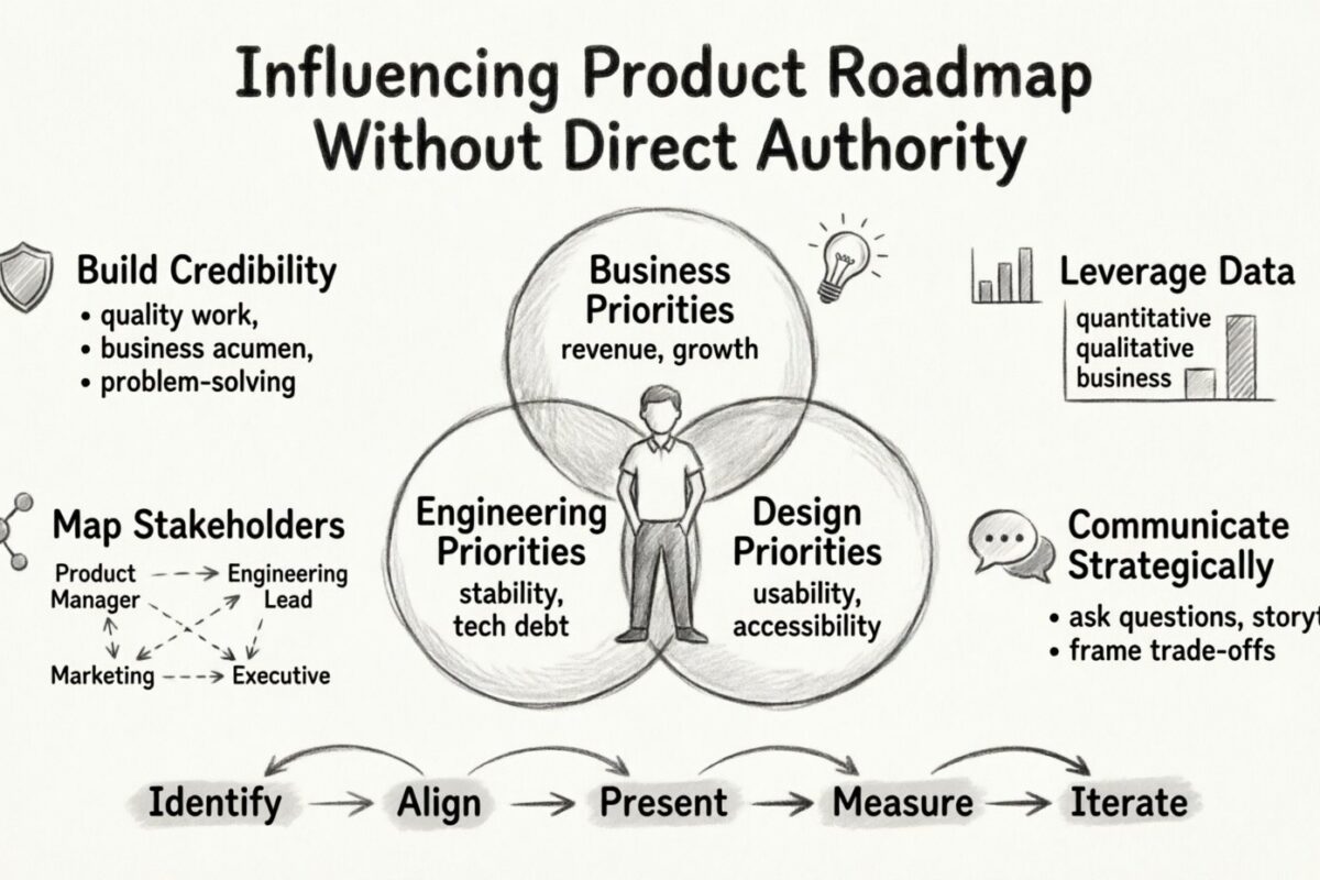 Guía de Diseño de UX: Influir en la hoja de ruta del producto sin autoridad directa Guía de Diseño de UX: Influir en la hoja de ruta del producto sin autoridad directa