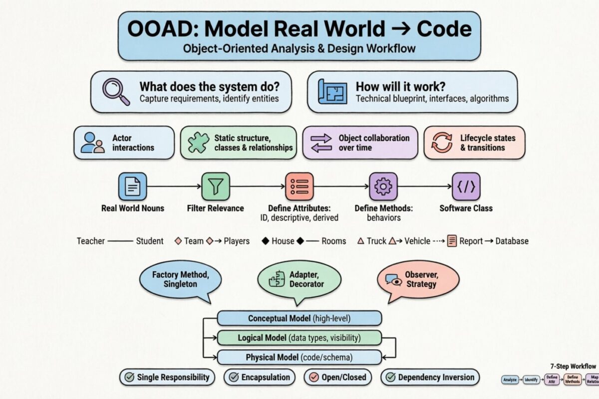Desglose de los Componentes del Análisis y Diseño Orientado a Objetos: Cómo modelar entidades reales en clases