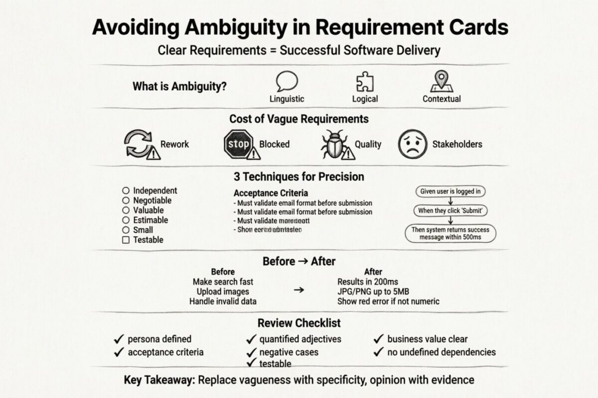 Guide des histoires d’utilisateur : éviter l’ambiguïté dans les cartes de besoins Guide des histoires d’utilisateur : éviter l’ambiguïté dans les cartes de besoins