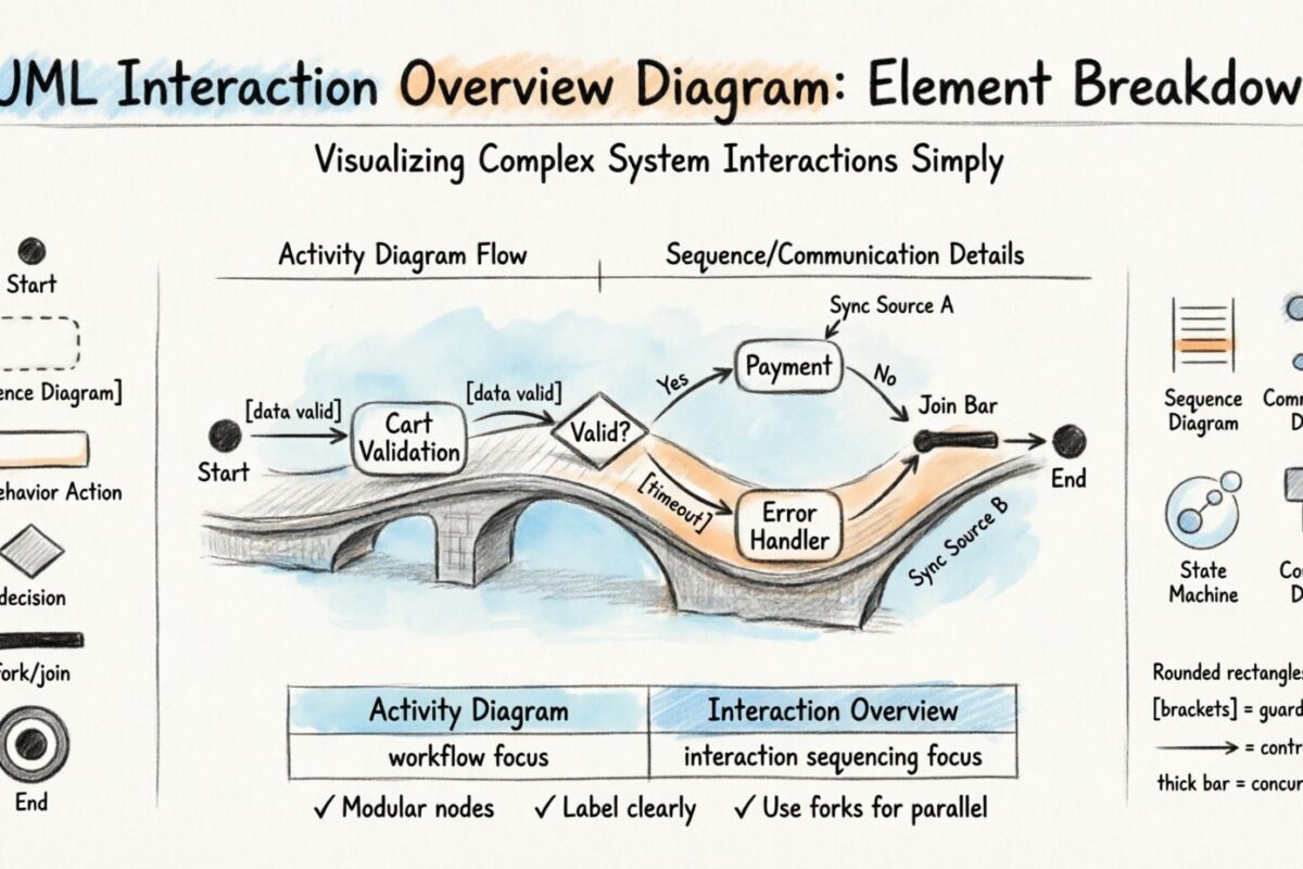 Analyse des composants : chaque élément du diagramme d’aperçu des interactions UML expliqué simplement