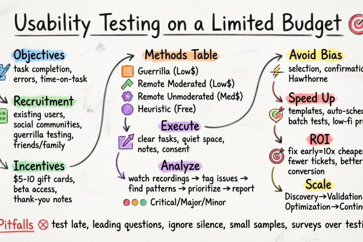Guide de conception UX : Mener des tests d’utilisabilité avec un budget limité
