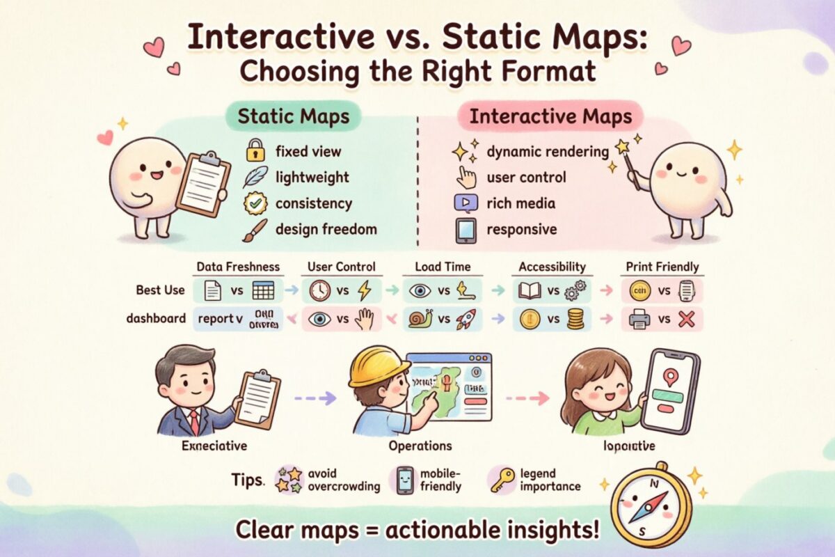 Cartes interactives vs. cartes statiques : choisir le bon format