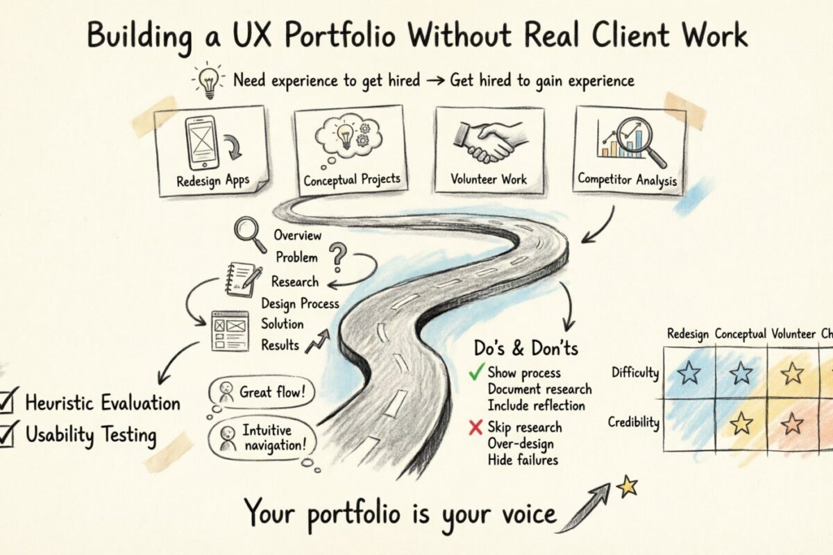 Panduan Desain UX: Membangun Portofolio Desain UX Tanpa Pekerjaan Nyata untuk Klien Panduan Desain UX: Membangun Portofolio Desain UX Tanpa Pekerjaan Nyata untuk Klien