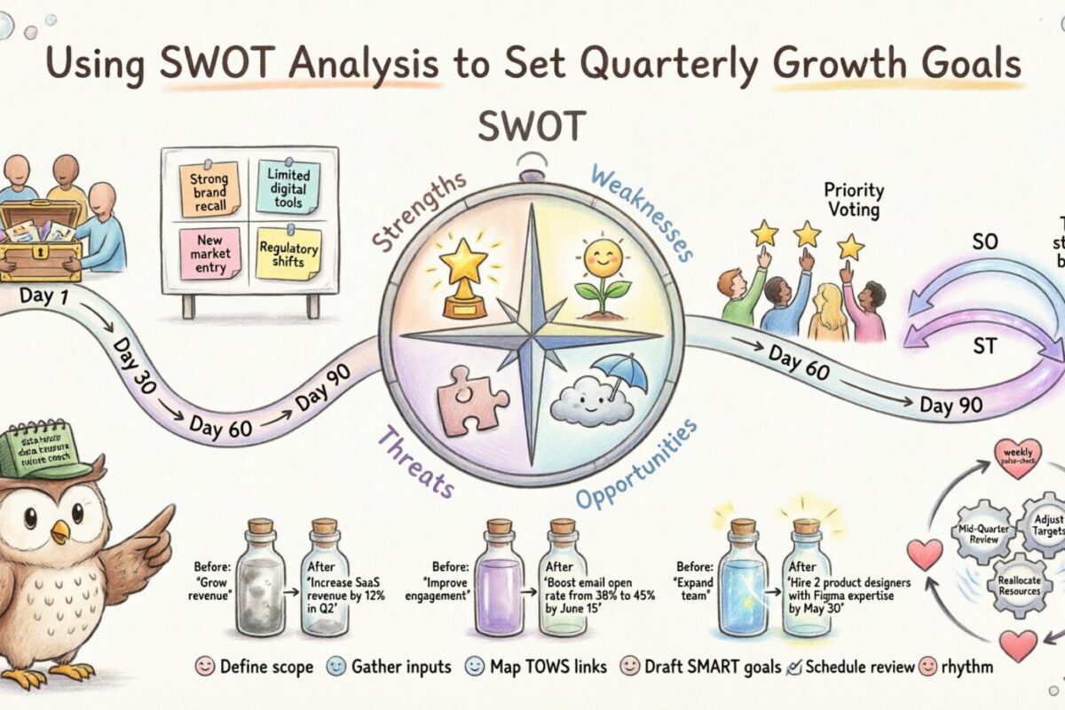 SWOT分析を活用して四半期ごとの成長目標を設定する