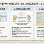 W jaki sposób Orkiestracja, Choreografia i Współpraca różnią się w BPMN? W jaki sposób Orkiestracja, Choreografia i Współpraca różnią się w BPMN?