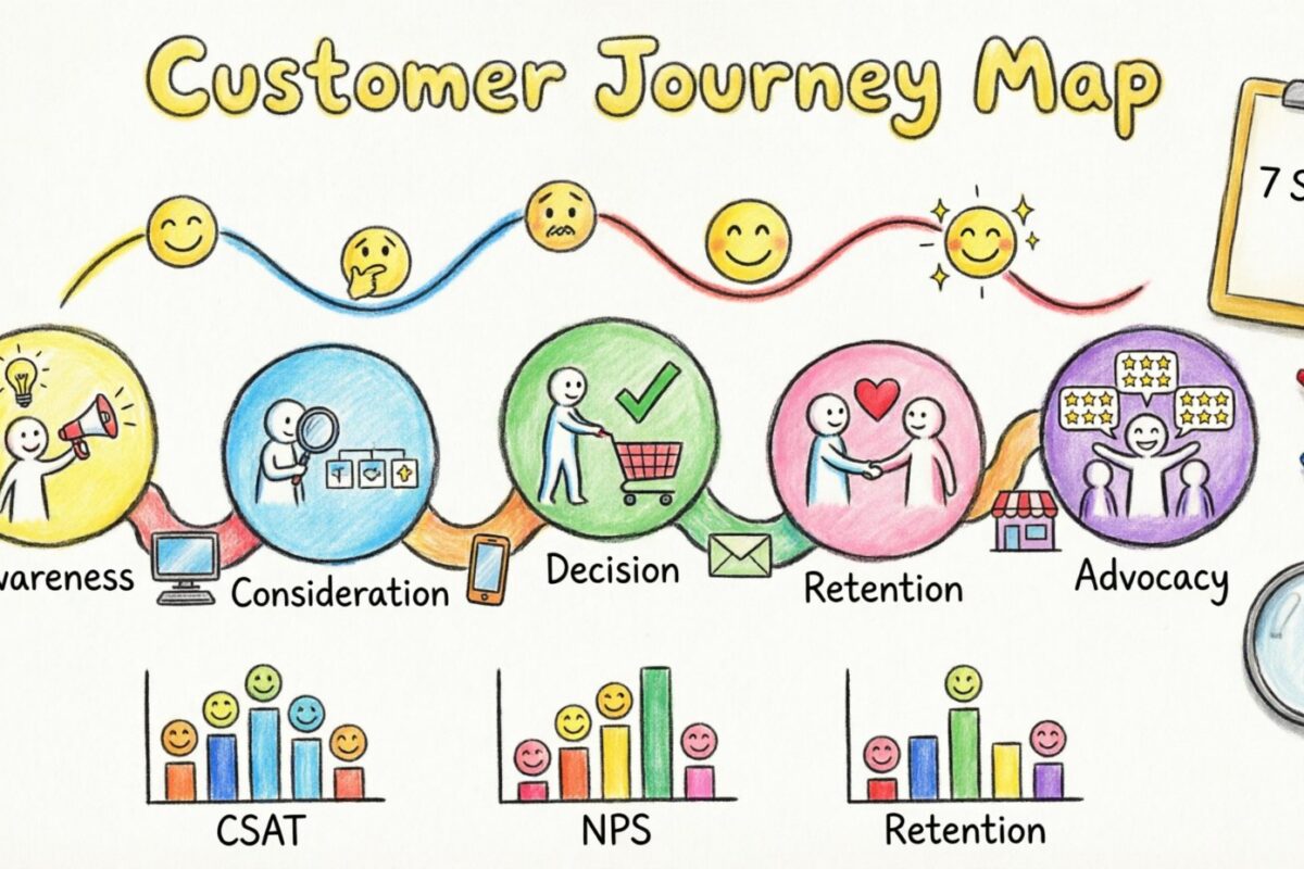 O Guia Completo para Iniciantes em Mapas de Jornada do Cliente