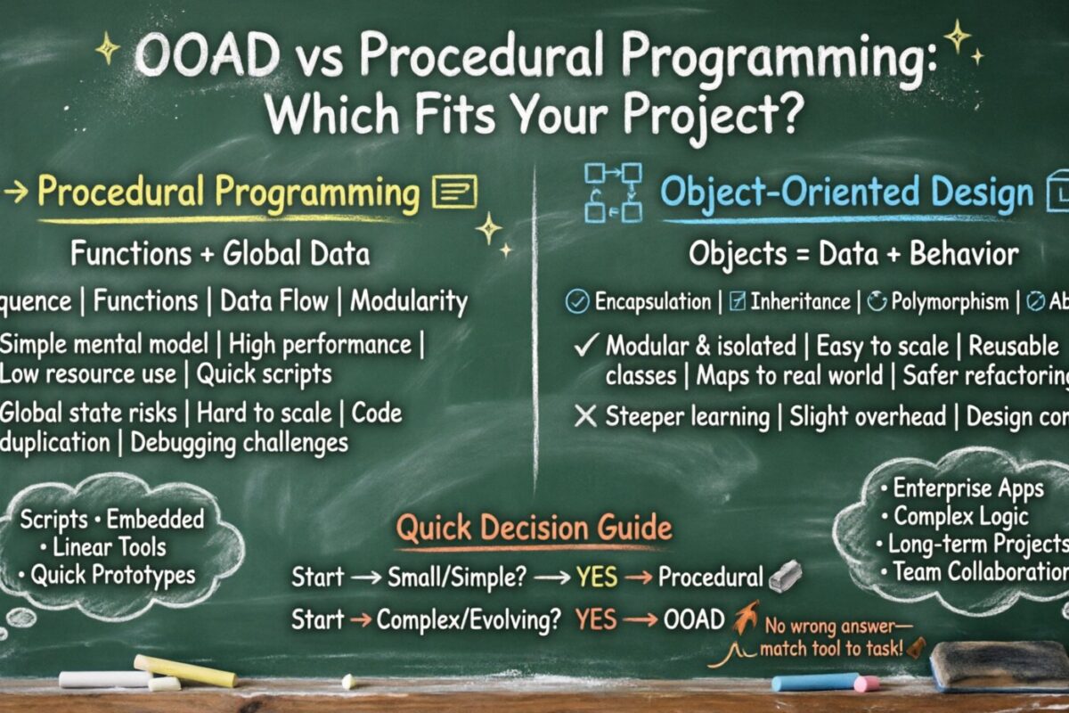 Análise e Design Orientado a Objetos versus Programação Procedural: Qual Abordagem Combina com os Objetivos do Seu Projeto?