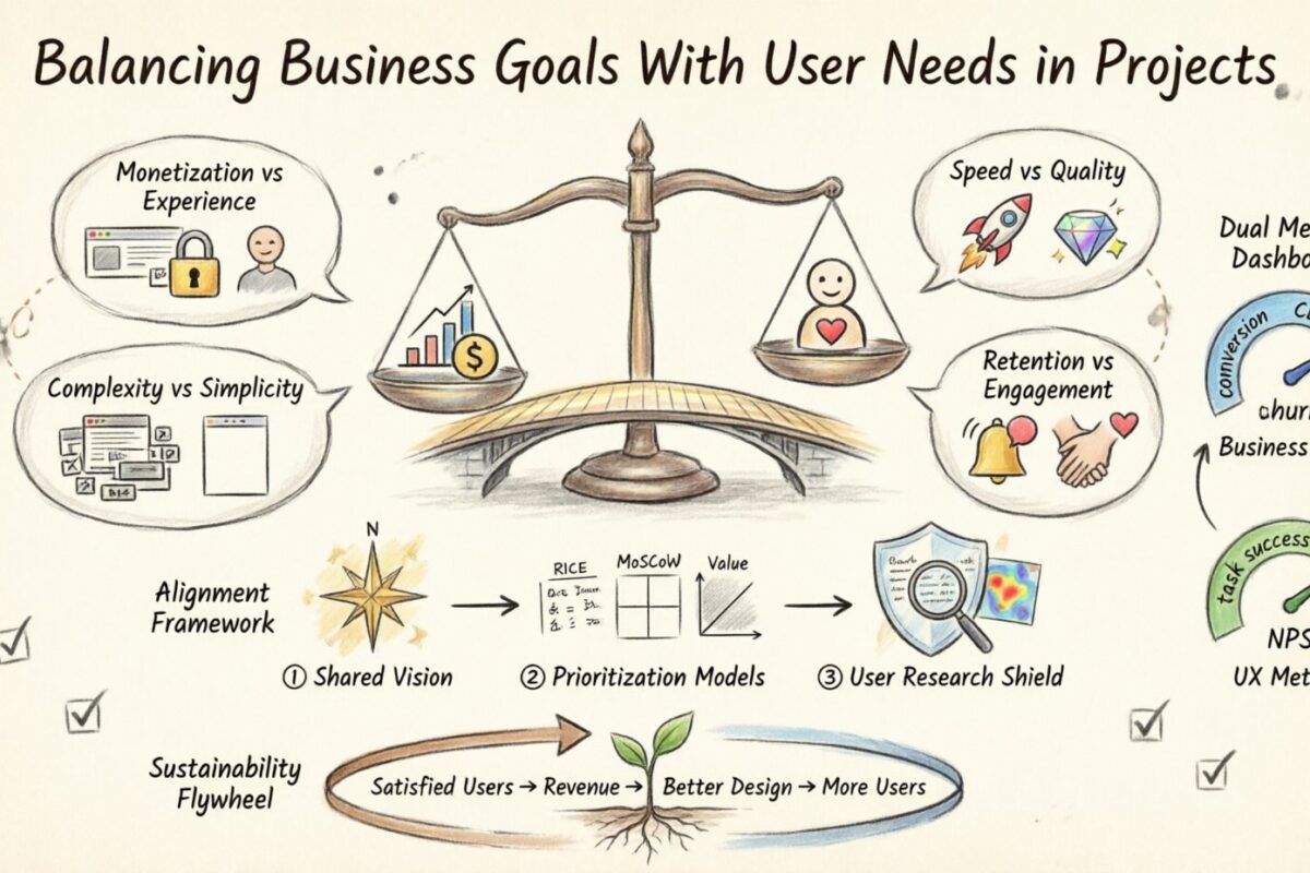 UX Design Guide: Balancing Business Goals With User Needs in Projects