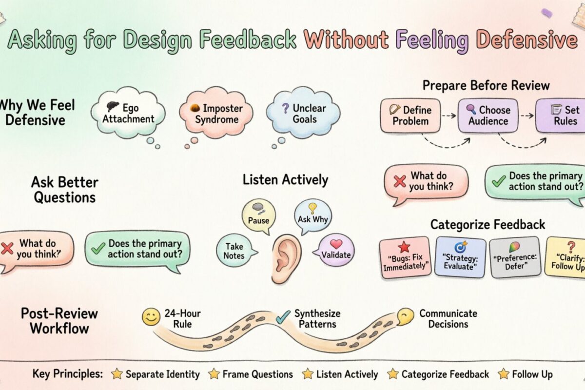 UX Design Guide: Asking for Design Feedback Without Feeling Defensive