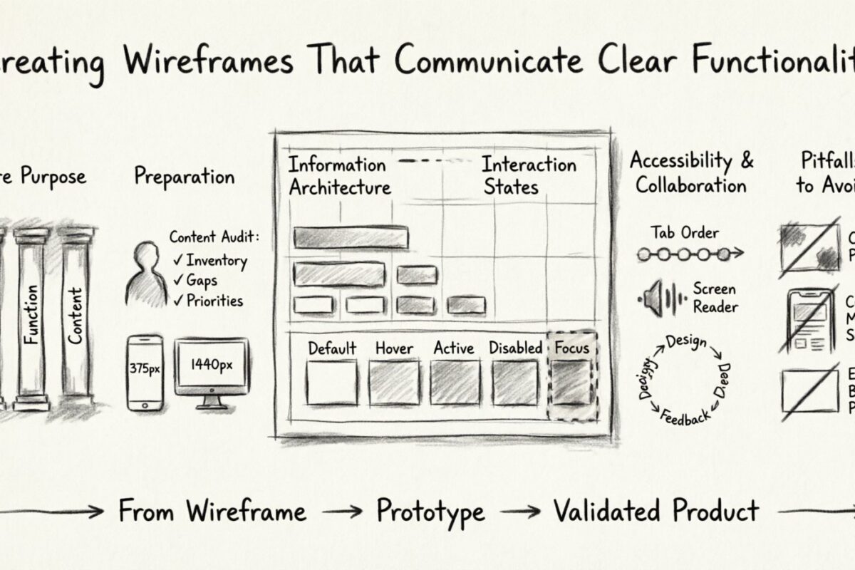UX Design Guide: Creating Wireframes That Communicate Clear Functionality