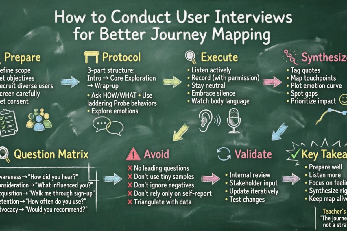 How to Conduct User Interviews for Better Journey Mapping