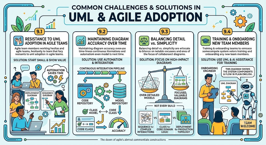 Common Challenges& Solution in UML and Agile Adoption