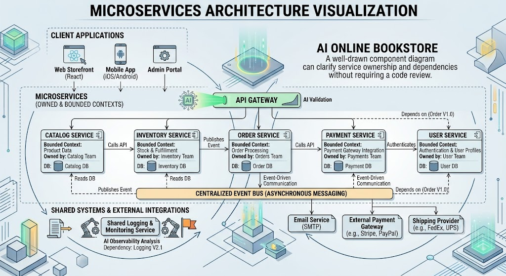 Component Diagram Example: Microservices Architecture Visualization